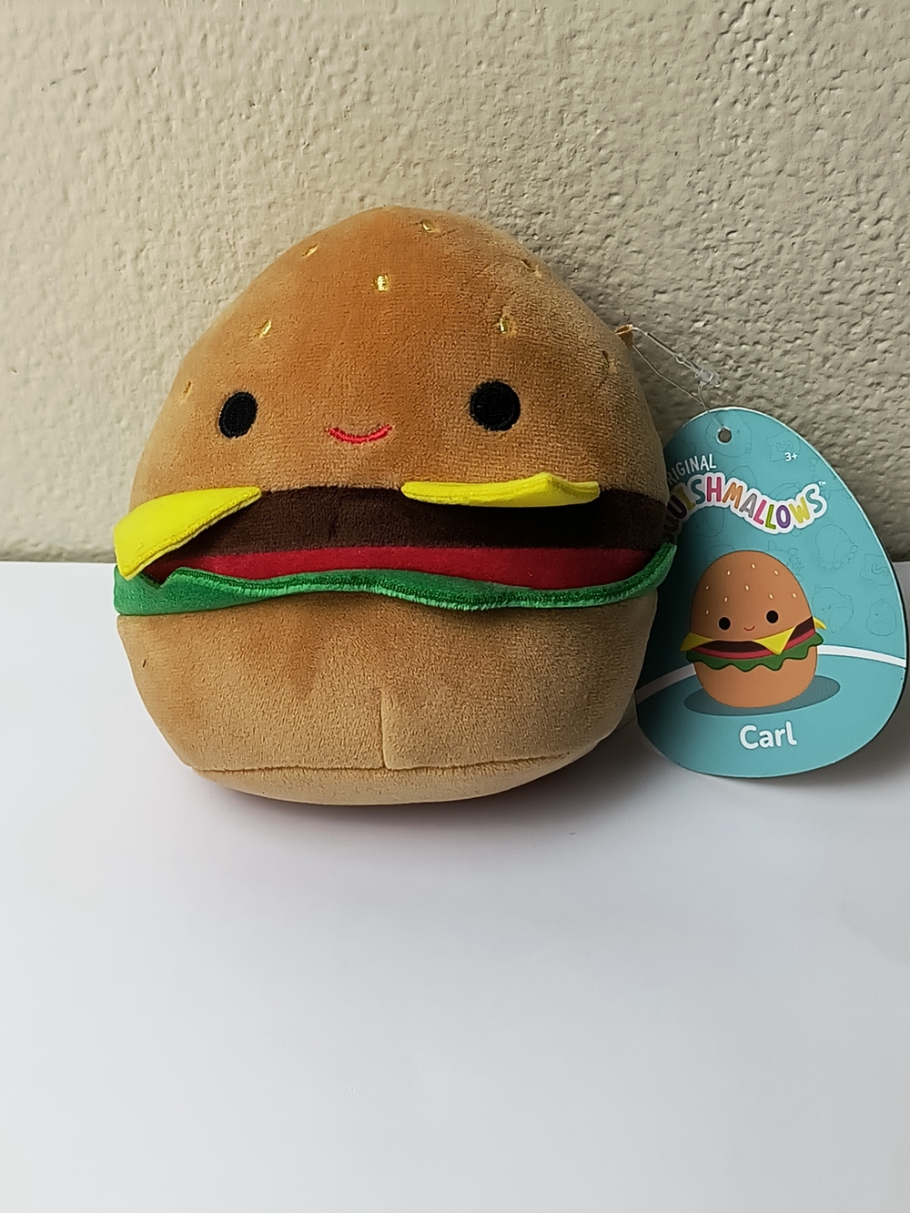 Squishmallows Carl the Cheeseburger Plush - Brown